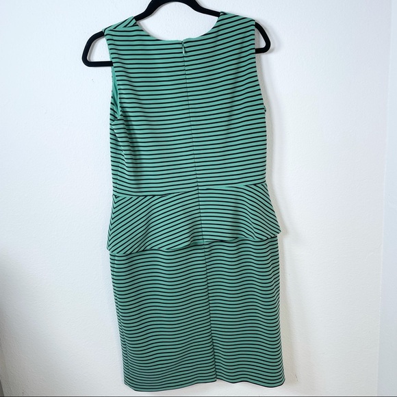 Nine West Green Striped Ruffle Dress - Picture 3 of 12
